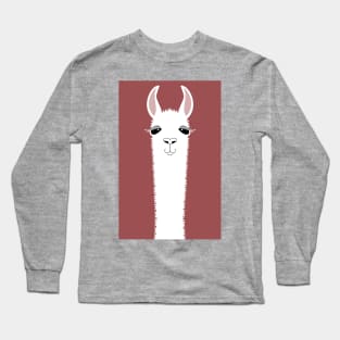 MARSALA LLAMA PORTRAIT Long Sleeve T-Shirt